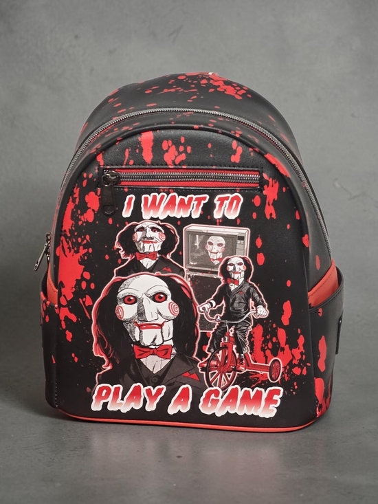 Loungefly Handbags - Loungefly Saw Billy Puppet I Want to Play a Game Mini Backpack Nwt